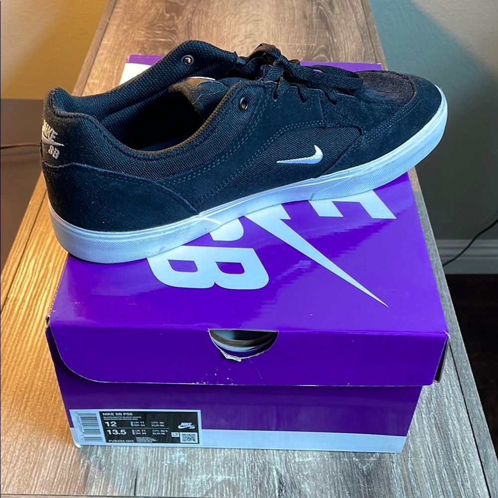 Nike SB PS8 Black and White Skate Shoes